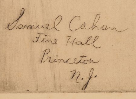 Lot #144 Albert Einstein Signed Oversized Etching by Samuel Cahan (1935) - Image 5