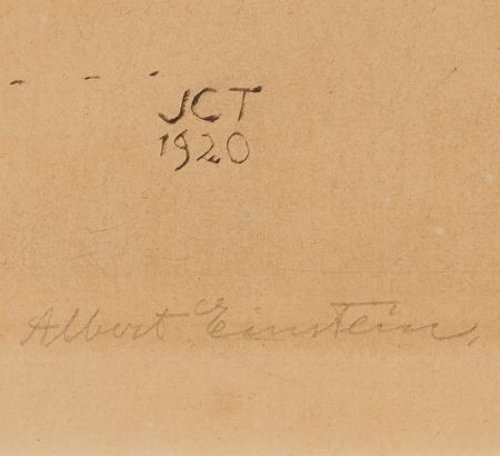 Lot #118 Albert Einstein Signed Oversized Etching by Julius C. Turner (1920) - One of the Most Expressive Einstein Portraits - Image 2