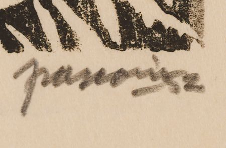 Lot #151 Albert Einstein Oversized Woodcut Print by Antonio Frasconi (1952) - Image 3