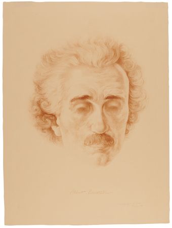 Lot #132 Albert Einstein Oversized Lithograph by Boris Georgiev (1929) - Image 3