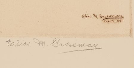 Lot #135 Albert Einstein Oversized Etching by Elias Grossman (1930) - Image 2