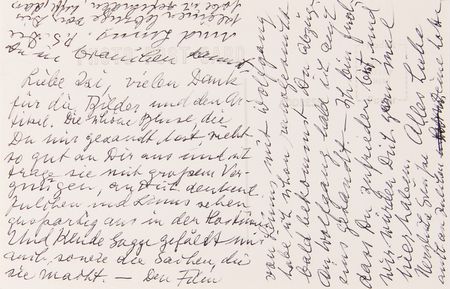 Lot #137 Albert Einstein Original Postcard Photograph by Lotte Jacobi (c. 1930/1980), with ANS by Jacobi - Image 2