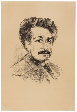Lot #127 Albert Einstein Oversized Lithograph by Max Liebermann (1922) - Image 1