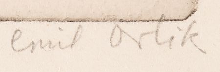 Lot #129 Albert Einstein Oversized Etching by Emil Orlik (c. 1925) - Image 2