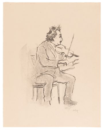 Lot #131 Albert Einstein Oversized Lithograph by Emil Orlik (c. 1928) - Image 1