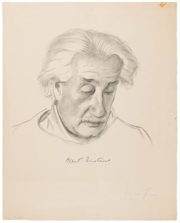 Lot #136 Albert Einstein Oversized Lithograph by Eugen Spiro (1930) - Image 1