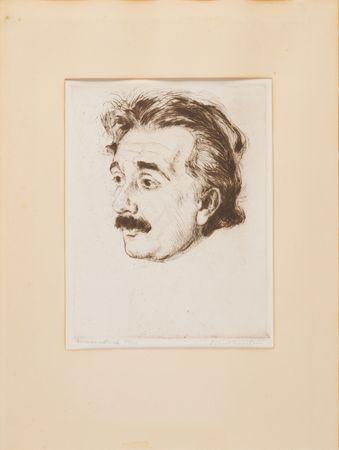 Lot #122 Albert Einstein Signed Etching by Hermann Struck (c. 1921) (Ltd. Ed. #86/100) - Image 1