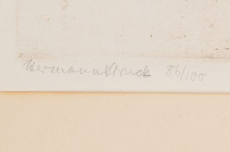 Lot #122 Albert Einstein Signed Etching by Hermann Struck (c. 1921) (Ltd. Ed. #86/100) - Image 3