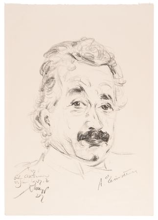 Lot #130 Albert Einstein Oversized Lithograph by Emil Stumpp (1927) - Image 1
