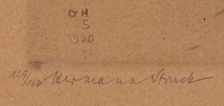 Lot #120 Albert Einstein Etching by Hermann Struck (c. 1920) (Ltd. Ed. #129/150) - Image 2