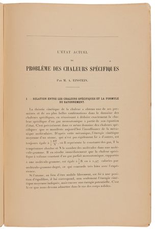 Lot #155 Albert Einstein: 1911 Solvay Conference Report - La Théorie du Rayonnement et les Quanta [The Theory of Radiation and Quanta] - Image 2