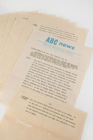 Lot #163 Albert Einstein ABC Press Release (1947): 