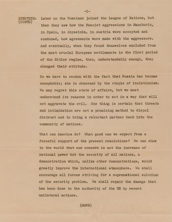 Lot #163 Albert Einstein ABC Press Release (1947): 