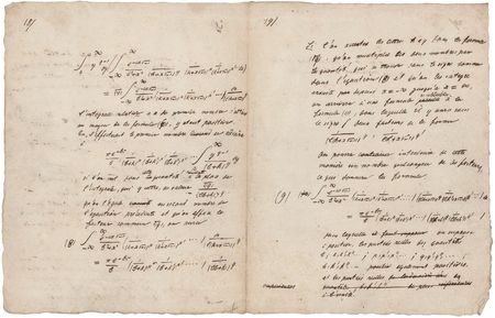 Lot #299 Peter Gustav Lejeune Dirichlet Handwritten Mathematical Manuscript for His 'Note on Definite Integrals' - Image 2
