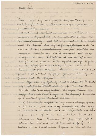 Lot #295 Hendrik Casimir Autograph Letter Signed on the Hyperfine Structure of Mercury - Image 1