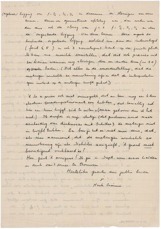 Lot #295 Hendrik Casimir Autograph Letter Signed on the Hyperfine Structure of Mercury - Image 2