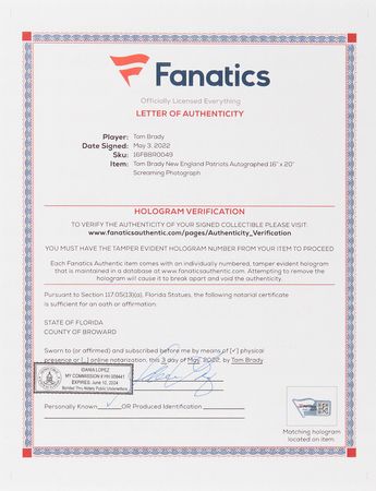 Lot #646 Tom Brady Oversized Signed Photograph - Image 2