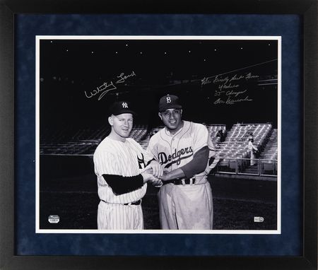 Lot #651 Whitey Ford and Don Newcombe Oversized Signed Photograph - Image 1