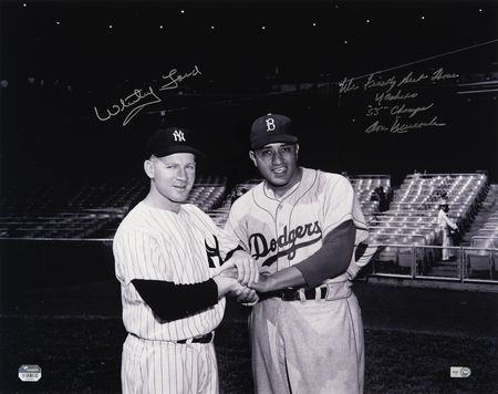 Lot #651 Whitey Ford and Don Newcombe Oversized Signed Photograph - Image 2