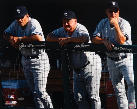 Lot #660 NY Yankees Managers and Coaches Oversized Signed Photograph - Image 2