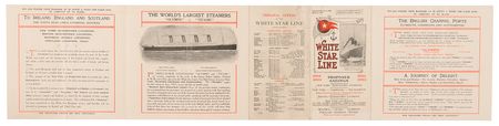 Lot #265 Titanic (4) White Star Line Pre-Launch Promotional Items (1910-1911) - Image 10