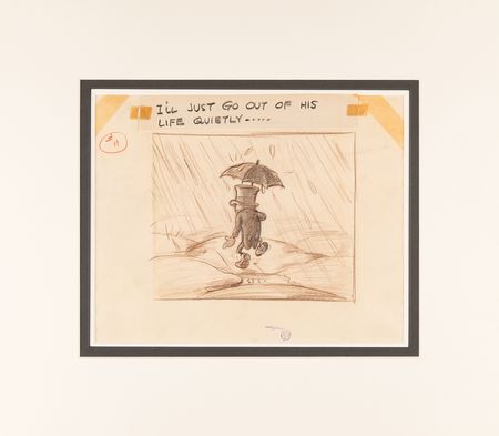 Lot #837 Jiminy Cricket storyboard concept drawing from Pinocchio - Image 2