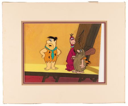 Lot #924 Fred, Dino, and Captain Caveman production cels from The Flintstones Comedy Show - Image 2