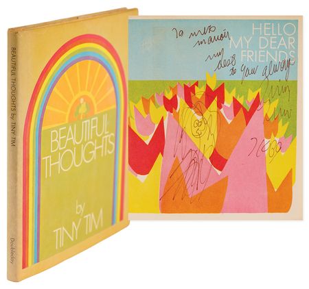 Lot #635 Tiny Tim Signed Book - Beautiful Thoughts - Image 1