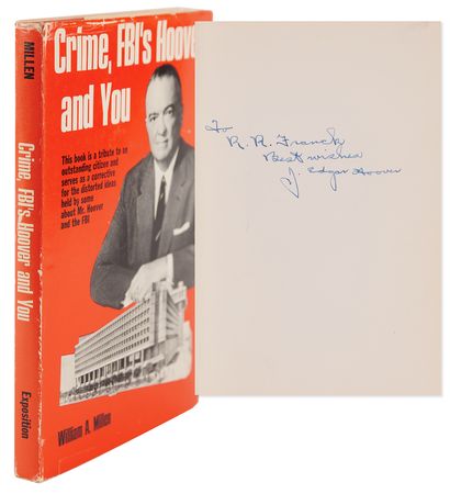 Lot #326 J. Edgar Hoover Signed Book - Crime, FBI's Hoover and You - Image 1