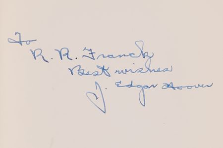 Lot #326 J. Edgar Hoover Signed Book - Crime, FBI's Hoover and You - Image 2