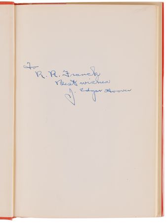 Lot #326 J. Edgar Hoover Signed Book - Crime, FBI's Hoover and You - Image 4