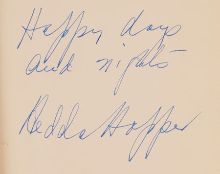 Lot #598 Hedda Hopper Signed Book - The Whole Truth and Nothing But - Image 2