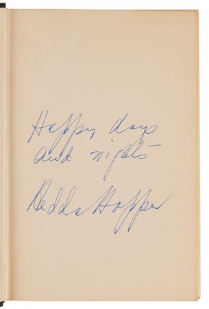 Lot #598 Hedda Hopper Signed Book - The Whole Truth and Nothing But - Image 4