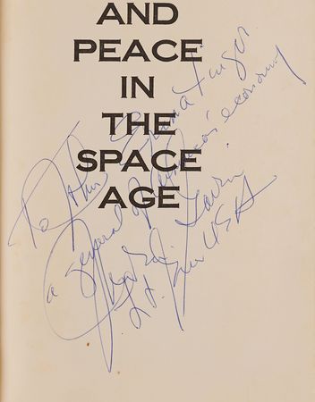 Lot #394 James M. Gavin Signed Book - War and Peace in the Space Age - Image 2