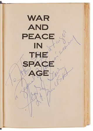 Lot #394 James M. Gavin Signed Book - War and Peace in the Space Age - Image 4