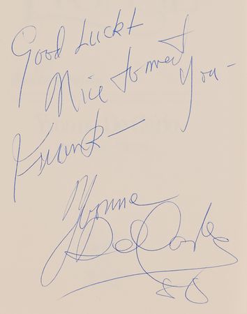 Lot #579 Yvonne DeCarlo Signed Book - Yvonne: An Autobiography - Image 2