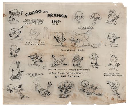 Lot #852 Figaro and Frankie photographic studio model sheets (2) from Figaro and Frankie - Image 3