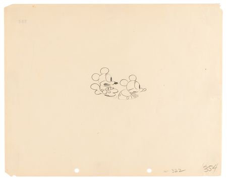 Lot #701 Mickey and Minnie Mouse production drawings (8) from Plane Crazy - Disney's First Finished Mickey Mouse Short - Image 7