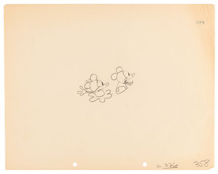 Lot #701 Mickey and Minnie Mouse production drawings (8) from Plane Crazy - Disney's First Finished Mickey Mouse Short - Image 8