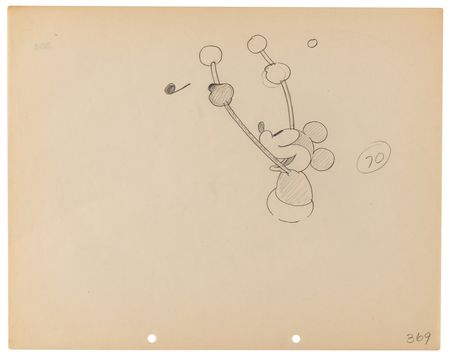 Lot #707 Mickey Mouse production drawings (2) from Steamboat Willie - Image 2