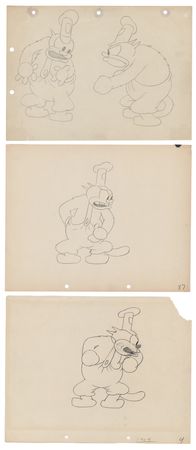 Lot #708 Peg Leg Pete production drawings (2) and