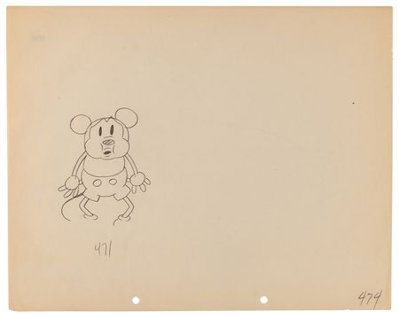 Lot #702 Mickey Mouse production drawing from