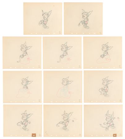Lot #735 Pinocchio production drawings (11) from Pinocchio - Image 1