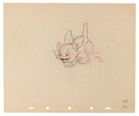 Lot #732 Figaro production drawings (17) from Pinocchio - Image 15