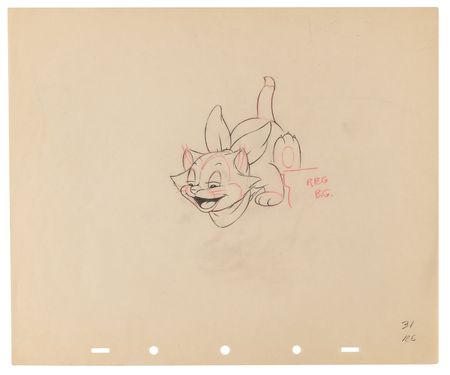 Lot #732 Figaro production drawings (17) from Pinocchio - Image 16