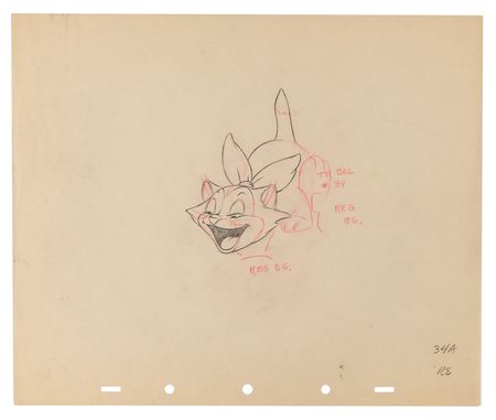Lot #732 Figaro production drawings (17) from Pinocchio - Image 18
