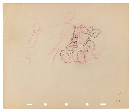 Lot #732 Figaro production drawings (17) from Pinocchio - Image 2