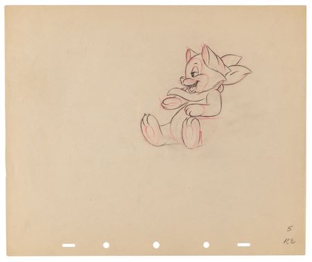 Lot #732 Figaro production drawings (17) from Pinocchio - Image 3
