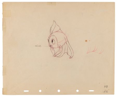 Lot #832 Cleo production drawings (2) from Pinocchio - Image 2