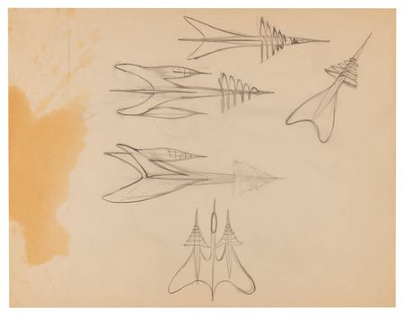 Lot #787 Ken Hultgren and Disney Animation Studio Artists (15) Original Drawings of Animals, Planes, and Settings - Image 10